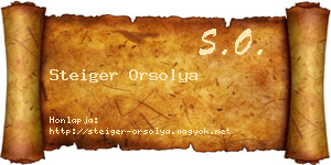 Steiger Orsolya névjegykártya